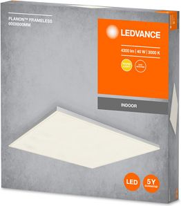 LEDVANCE PLANON&trade; Frameless 600x600 40 W 3000 K 4058075470651 | Elektrika.lv