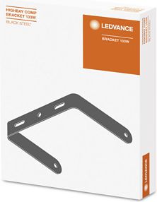 LEDVANCE Mounting accessory for HIGHBAY COMPACT luminaires. Product features: Brackets made of black steel. Adjustable swivel angle: ±60°. 4058075715295 | Elektrika.lv