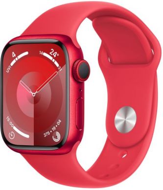 Apple Apple Watch Series 9, Красный Sport ремешок, Рамзер S/M, 41mm Красный Алюминиевый корпус MRY63ET/A | Elektrika.lv