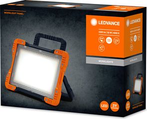 LEDVANCE LED Prožektors pārnēsājams WORKLIGHT LED PANEL 50W 4000K 4000Lm IP20 IK07 4058075576599 | Elektrika.lv