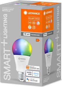 LEDVANCE SMART+ WiFi Classic Multicolour 230V RGBW FR E27 SINGLE PACK 4058075778726 | Elektrika.lv