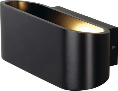 SLV OSSA R7s wall light, oval, matt black, R7s 78mm, max. 100W, up/down 151450 | Elektrika.lv