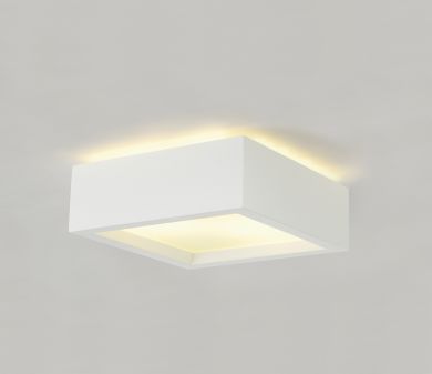 SLV Ceiling light, GL 104 E27, square, white plaster, max. 2x 25W 148002 | Elektrika.lv