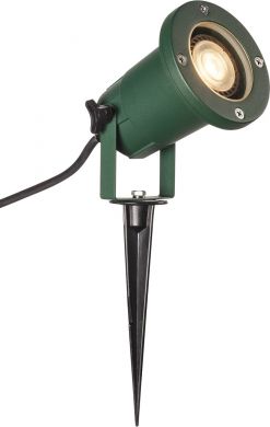 SLV Уличный светильник на колышке, BIG NAUTILUS GU10 QPAR51, LED, 11W, IP44/IP65, зеленый 1001965 | Elektrika.lv