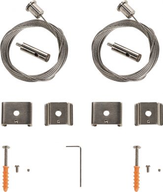 SLV Steel wire suspension for EUTRAC®, S-TRACK and 1 phase tracks, 5m, set of two 1002845 | Elektrika.lv