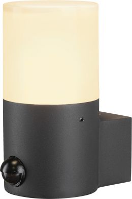 SLV Outdoor wall light GRAFIT E27 Sensor, 11W, IP44, round, anthracite 1006179 | Elektrika.lv
