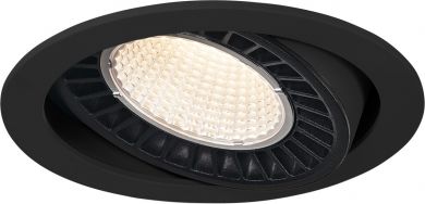 SLV Luminaire SUPROS LED, round, 3000K 60° CRI90 2600lm, 31W, black 1003299 | Elektrika.lv