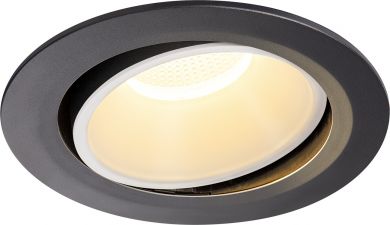 SLV NUMINOS® MOVE DL XL, Indoor LED recessed ceiling light black/white 3000K 40° rotating and pivoting 1003725 | Elektrika.lv