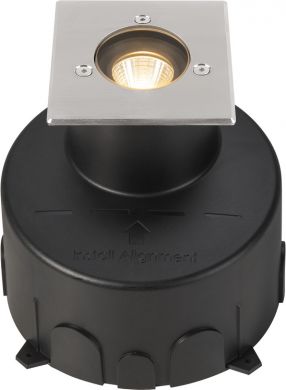 SLV DASAR&reg; S, recessed floor light, square, 4W, 3000K, 24&deg;, IP67, cylindrical, anthracite 1007681 | Elektrika.lv