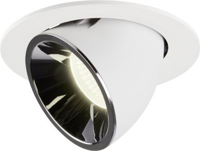 SLV NUMINOS® GIMBLE L, white / chrome recessed ceiling light, 4000K 55° 1006028 | Elektrika.lv