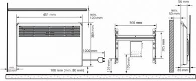 ENSTO Panel heater BETA2-BT-EP 250W 389x451mm IP21 with electronic thermostat and plug wall mounting, Bluetooth control BETA2-BT-EP | Elektrika.lv