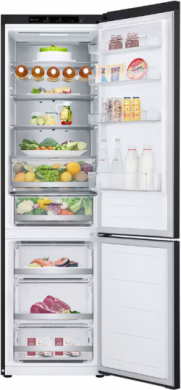 LG LG | Refrigerator | GBV5240CEP | Energy efficiency class C | Free standing | Combi | Height 203 cm | No Frost system | Fridge net capacity 277 L | Freezer net capacity 110 L | Display | 35 dB | Matte Black GBV5240CEP