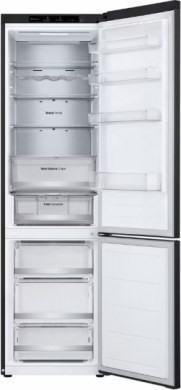 LG LG | Refrigerator | GBV5240CEP | Energy efficiency class C | Free standing | Combi | Height 203 cm | No Frost system | Fridge net capacity 277 L | Freezer net capacity 110 L | Display | 35 dB | Matte Black GBV5240CEP