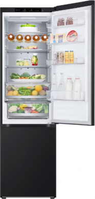 LG LG | Refrigerator | GBV5240CEP | Energy efficiency class C | Free standing | Combi | Height 203 cm | No Frost system | Fridge net capacity 277 L | Freezer net capacity 110 L | Display | 35 dB | Matte Black GBV5240CEP