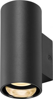 SLV ASTO TUBE, wall-mounted light, cylindrical, GU10, 1x max. 10 W, black 1006441 | Elektrika.lv