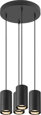 SLV ASTO TUBE, pendant light, GU10, pendant length 250  cm, 4x max. 10 W, black 1006437 | Elektrika.lv