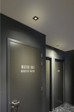 SLV Square cover for UNIVERSAL DOWNLIGHT luminaire, IP20, pivoting, black 1007184 | Elektrika.lv