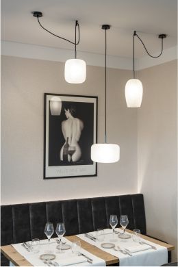 SLV PANTILO 28 PD, E27 pendant light, white/chrome 1006399 | Elektrika.lv
