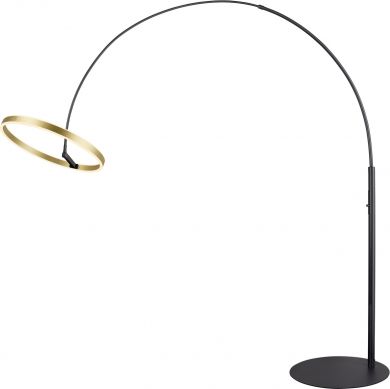 SLV ONE BOW FL, Free-standing lamp black/brass 20W 120 0/1200lm 2700/3000K CRI90 140&deg; 1006350 | Elektrika.lv