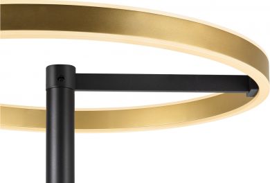 SLV ONE STRAIGHT FL, Free-standing lamp black/brass 20W 1200/1200lm 2700/3000K CRI90 140&deg; 1006353 | Elektrika.lv