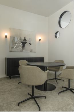 SLV VARYT, wall-mounted light, round, 1x max. 6W E14,  black 1007603 | Elektrika.lv