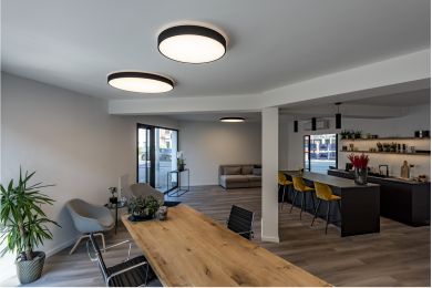 SLV MEDO&reg; PRO 90, ceiling-mounted light, round, 3000/4000K, 74W, trailing-edge phase, 80&deg;, UGR<19, black 1007312 | Elektrika.lv