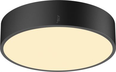 SLV MEDO&reg; 30, wall- and ceiling-mounted light, round, 2700/3000/4000K, 12W, trailing-edge phase, 110&deg;, black 1007316 | Elektrika.lv