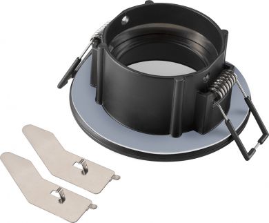 SLV NEW TRIA&reg; 68, ceiling installation ring, D: 8.3 H: 3.55 cm, IP 65, incl. glass, black 1007336 | Elektrika.lv