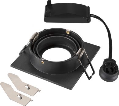 SLV NEW TRIA&reg; 75, recessed ceiling light, square, max. 10W GU10, black 1007378 | Elektrika.lv