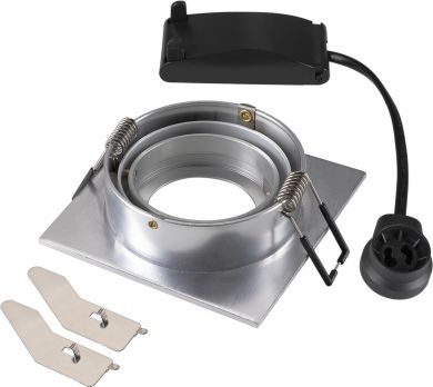 SLV NEW TRIA&reg; 75, recessed ceiling light, square, max. 10W GU10, aluminium 1007379 | Elektrika.lv