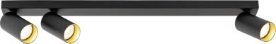 SLV KAMI, ceiling-mounted light, 3x max. 10W, GU10, black/gold 1007735 | Elektrika.lv
