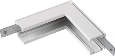SLV The mechanical L-connector connects two 48V TRACK systems around a corner. This allows it to blend in with the high-quality design concept. Suitable for used low voltage track systems, it is available in black or white. 1006580 | Elektrika.lv