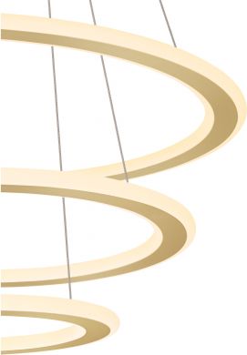 SLV ONE FLAT, pendant light, triple, 300cm, 2700/3000K, DALI 2, Touch, brass 1007703 | Elektrika.lv