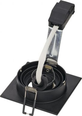 SLV PIREQ GU10 SQUARE Downlight, matt black, max. 50W, incl. clip springs 199990 | Elektrika.lv