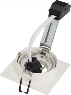 SLV PIREQ GU10 SQUARE Downlight, white, max. 50W, incl. clip springs 199991 | Elektrika.lv