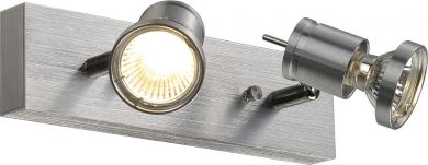SLV SOUVEREEN II QPAR51,wall and ceiling light, brushed aluminium, spot, max. 75W 1000266 | Elektrika.lv