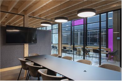 SLV MEDO&reg; PRO 40, wall- and ceiling-mounted light, round, 3000/4000K, 19W, DALI, Touch, 80&deg;, UGR<19, black 1007292 | Elektrika.lv