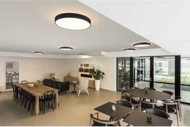 SLV MEDO&reg; PRO 60, wall- and ceiling-mounted light, round, 3000/4000K, 39W, DALI, Touch, 110&deg;, black 1007302 | Elektrika.lv