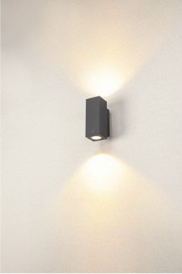 SLV Outdoor wall light ENOLA SQUARE UP/DOWN S, CCT, 3000/4000K, 7.8W, anthracite 1003418 | Elektrika.lv