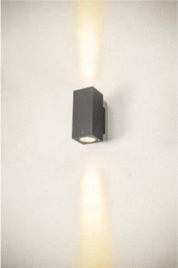 SLV Outdoor wall light ENOLA SQUARE UP/DOWN M, LED, CCT, 3000/4000K, 20W, anthracite 1003419 | Elektrika.lv