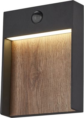 SLV Outdoor wall light FLATT SENSOR, LED, 3000K/4000K, IP65, 16W, anthracite/brown 1002955 | Elektrika.lv