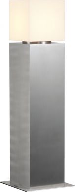 SLV SQUARE POLE 60, E27, outdoor floor stand, stainless steel 304, max. 20W, IP44 1000345 | Elektrika.lv