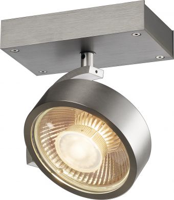 SLV KALU 1 QPAR ceiling light, alu brushed, ES111, max. 75W 147306 | Elektrika.lv