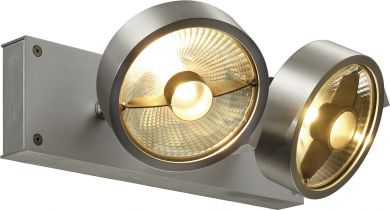 SLV KALU 2 QPAR ceiling light, alu brushed, 2x ES111, max. 2x 75W 147316 | Elektrika.lv