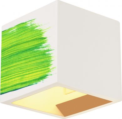 SLV PLASTRA CUBE wall light, square, white plaster, G9, max. 42W 148018 | Elektrika.lv