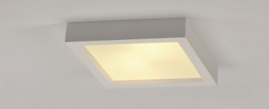 SLV Ceiling light, GL 104 E27, square, white plaster, max. 2x 25W 148002 | Elektrika.lv