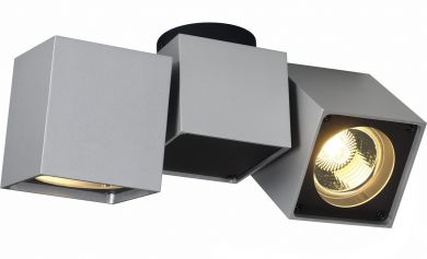 SLV ALTRA DICE SPOT 2 ceiling light, silver-grey/black, 2x GU10, max. 2x 50W 151534 | Elektrika.lv