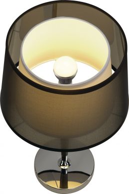 SLV Galda lampa BISHADE A60, E27, 40W, hroms/melns 155651 | Elektrika.lv