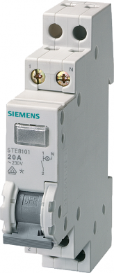 Siemens Мониторинговый выключатель 20A 2NO 230V 1 лампа SENTRON 5TE8 5TE8102 | Elektrika.lv