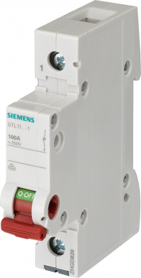 Siemens Slēdzis 100A 1P SENTRON 5TL1 ar sarkanu rokturi 5TL1191-1 | Elektrika.lv